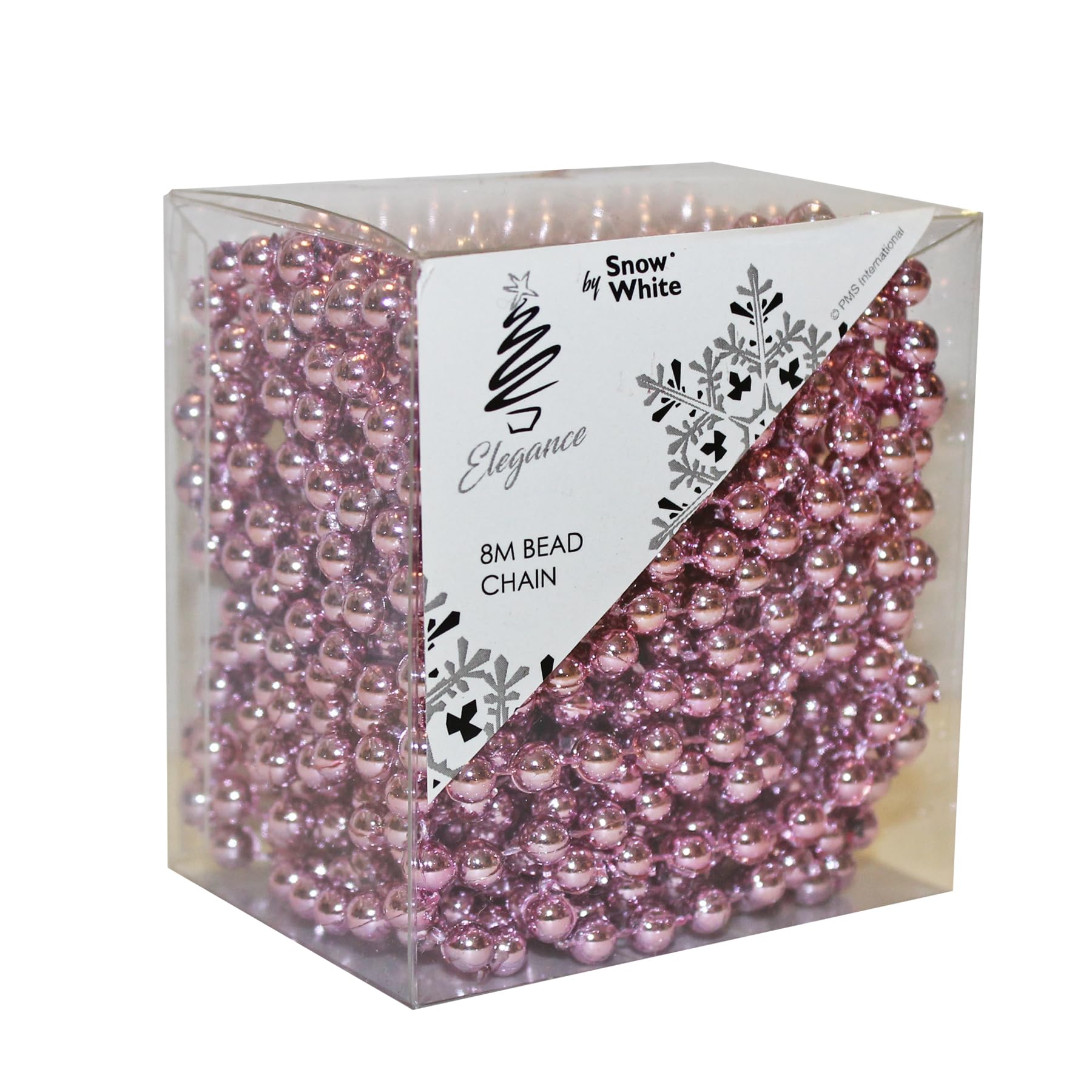 Christmas 8 Metre Bead Garland Tree Room Decoration - Pink