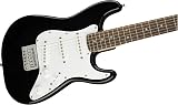 Fender Squier Electric Mini Stratocaster Black Laurel Fingerboard Guitar view 3