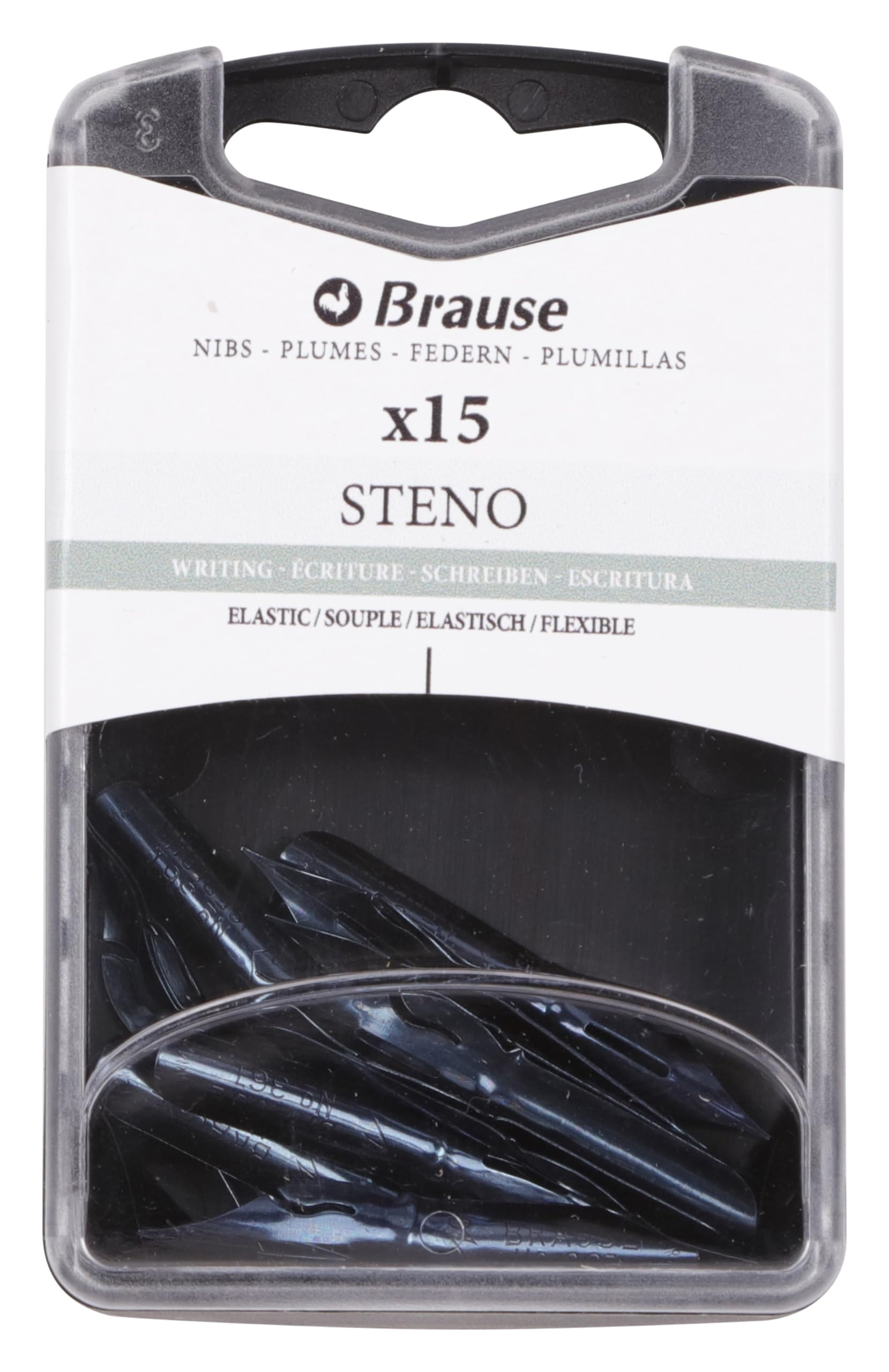 Brause 150361B - Writing nibs for all nib pen holders - Box of 15 Steno nibs - Made in germany - Calligraphy - Writing - Arts and Crafts Tool - creative