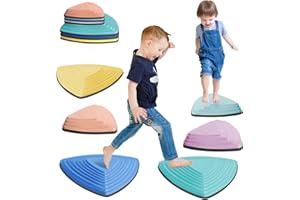 HHH HIKECUCAN Stepping Stones for Kids Non-Slip Balance River Stones Toys Promoting Children's Coordination Skills Obstacle Courses Sensory Toys for Toddlers Indoor & Outdoor