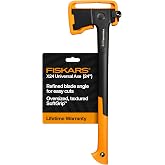 Fiskars X24 Universal Axe 24", for All-Purpose Wood Chopping &amp; Tree Felling | Improved Head Design, Low-Friction Coated Steel Blade for Clean Cuts in Resinous Wood, Shock-Absorbing FiberComp Handle