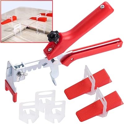 Fleetise 400Pcs Tile Leveling System 2mm with Pliers 300 Wedges 100 Reusable