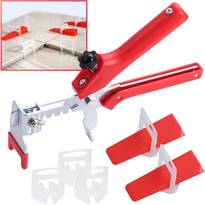 Fleetise 400Pcs Tile Leveling System 2mm with Pliers 300 Wedges 100 Reusable