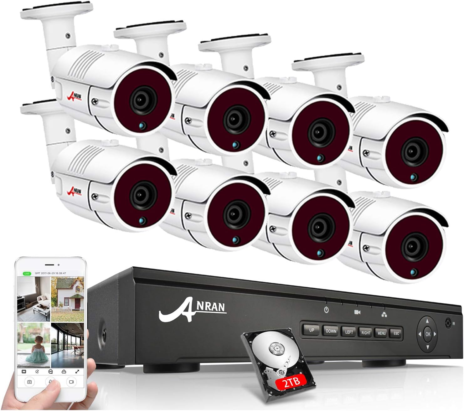 POE Security Camera Systems, ANRAN 8CH 1080P POE NVR Amazon.co.uk