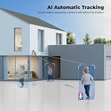 Codnida 2K Outdoor WiFi PTZ Security Camera 360° Night Vision Human Detection view 2