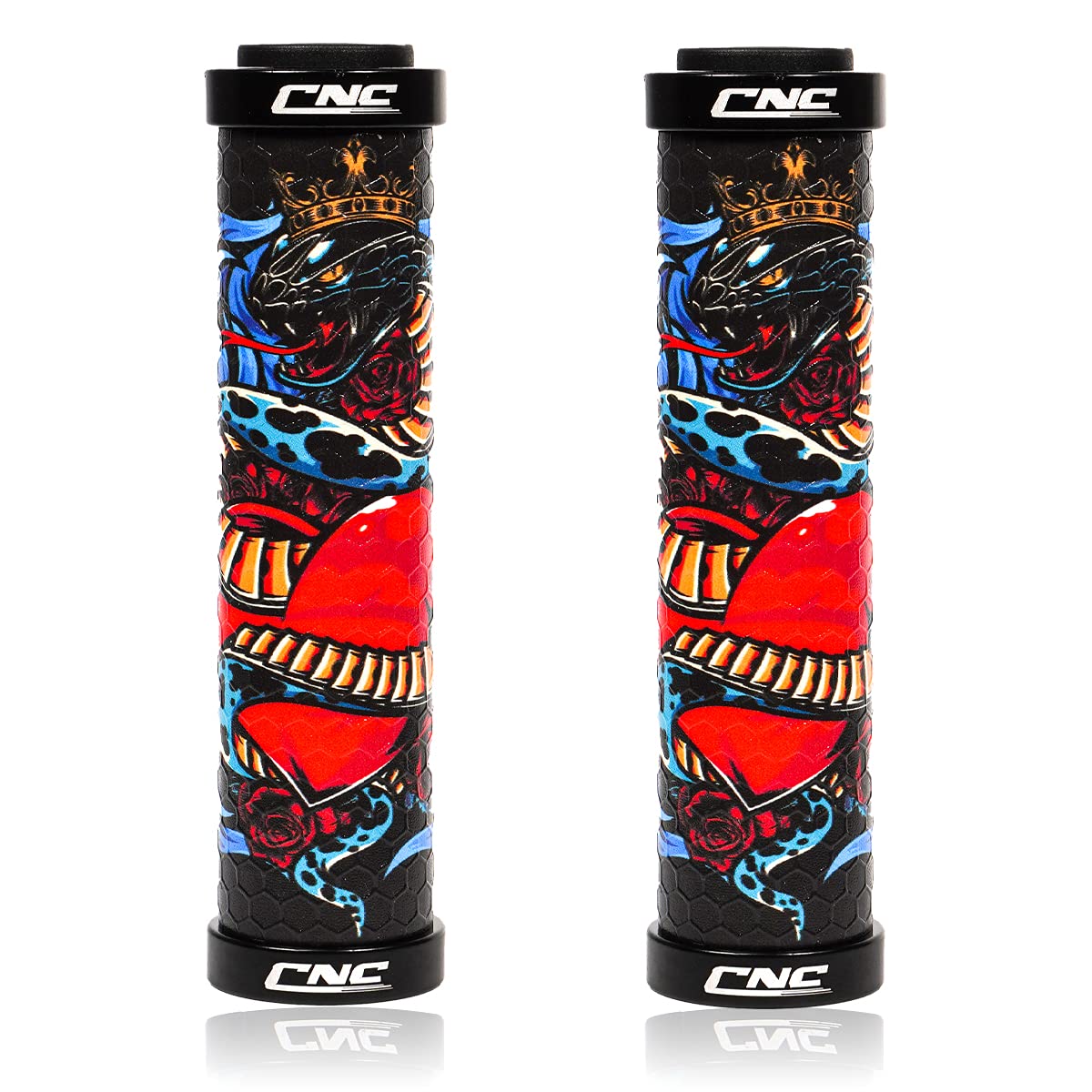 CNCLOL Silicone MTB Grips,22mm Handlebar Grips, Gel Handle grips For BMX/Bicycle/Child/Childrens/Kids Cycling Bike grips.