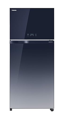 Toshiba Gr Ag66ina Gg 661 L 2 Star Inverter Frost Free Double Door Refrigerators Gradation Blue Glass Amazon In Home Kitchen