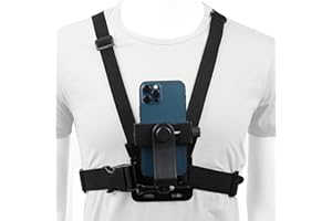 PellKing Mobile Phone Chest Mount Harness Strap Holder Cell Phone Clip Action Camera POV for Samsung iPhone Plus etc