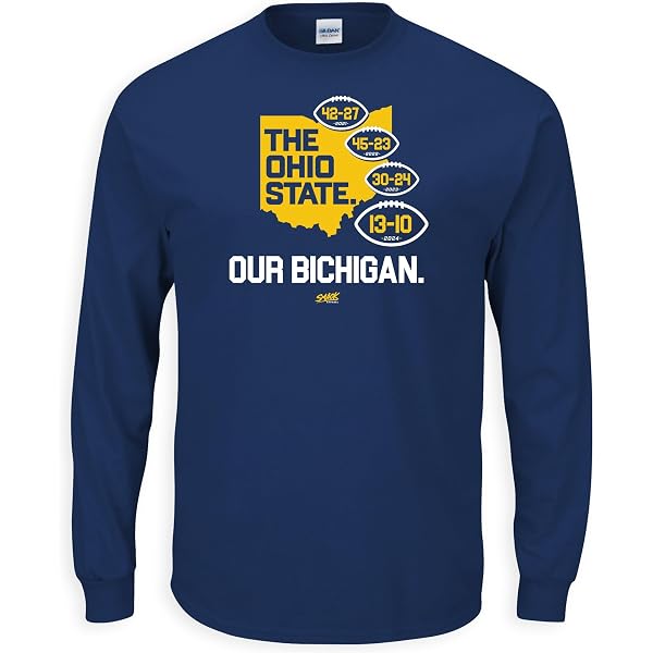 Oh How I Hate Ohio State T-Shirt - Navy Blue Tee For Michigan Fans (Sizes SM-5XL) - View #10