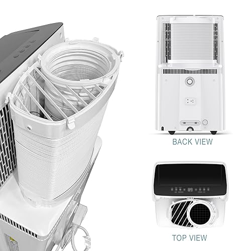 HOXHA Inverter Portable Air Conditioner Dual hose Exhaust and