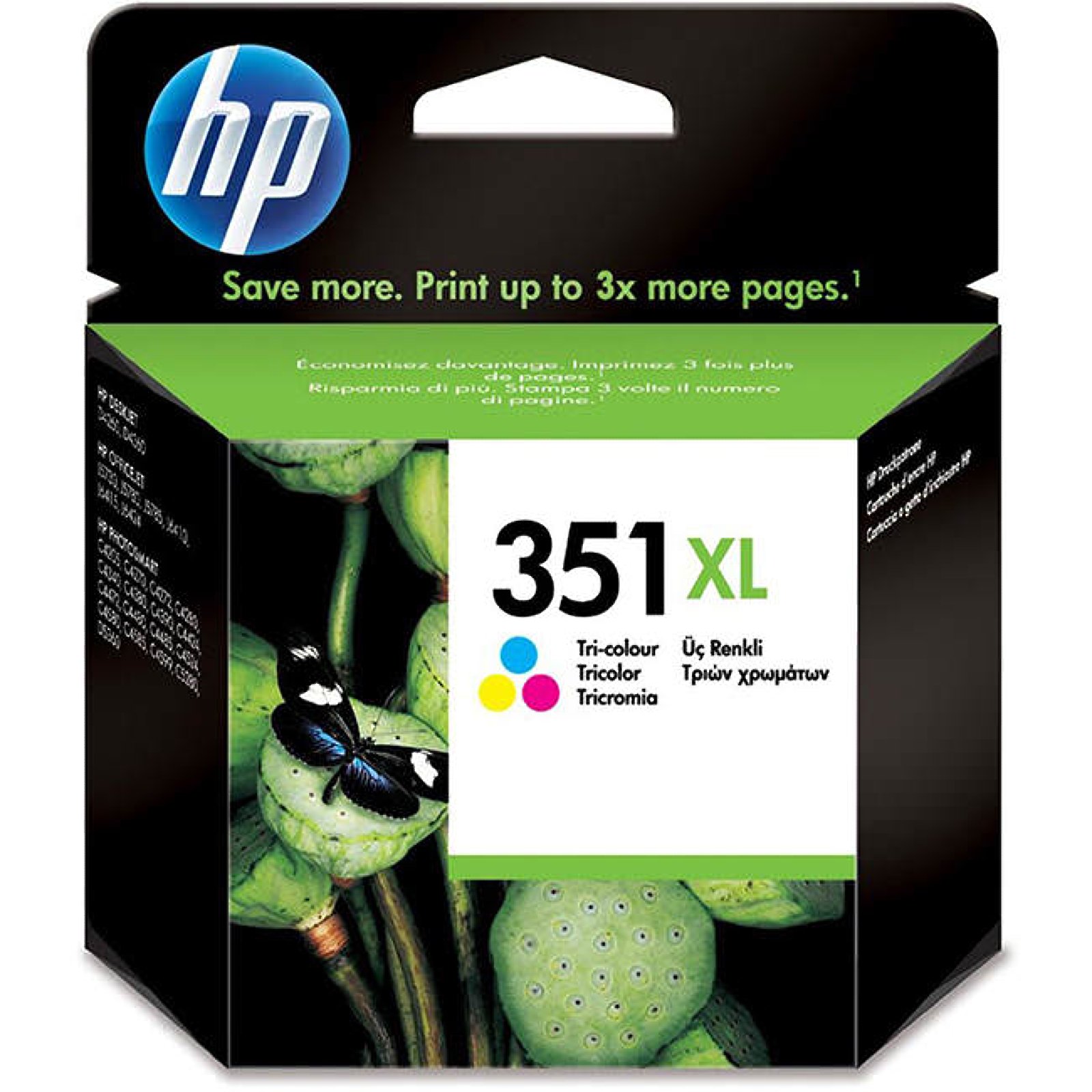 HP CB338EE 351XL High Yield Original Ink Cartridge, Tri-Colour, Single Pack