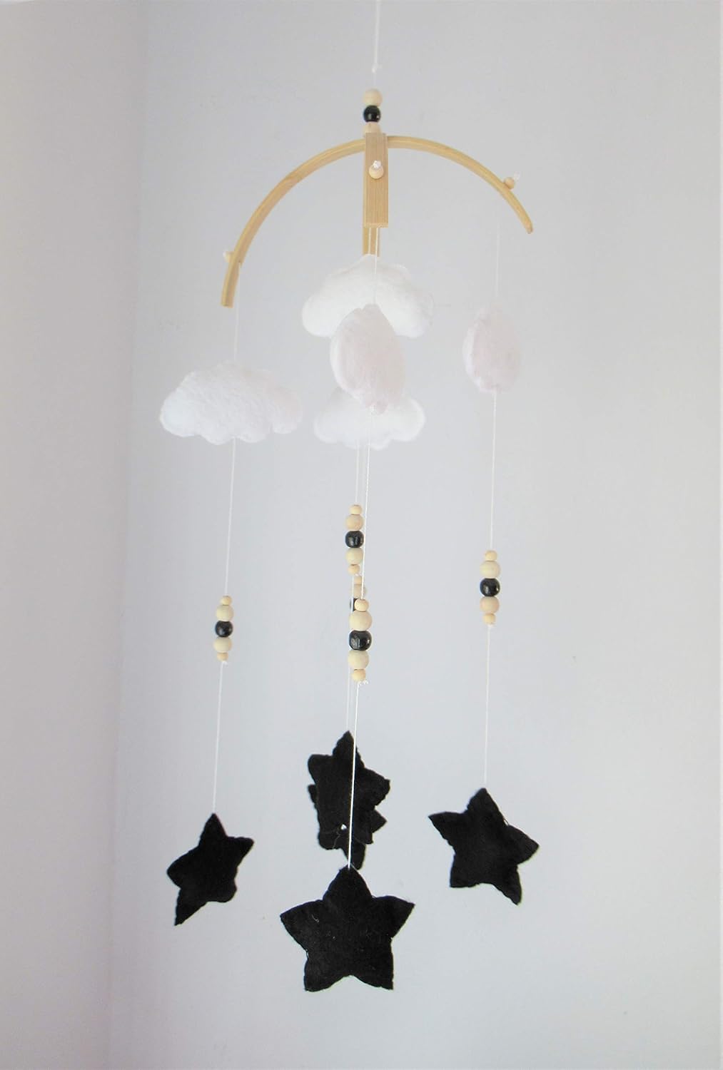 monochrome cot mobile