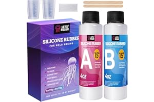 LET'S RESIN 8oz Silicone Mold Making Trial Kit, Fast Cure Mold Making Silicone Rubber, Easy Mixing, Flexible Platinum Cured Molding Silicone for Casting Resin Molds & Silicone Molds (Translucent)