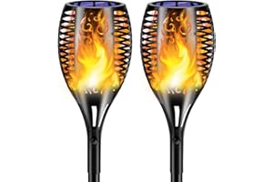Solar Lights Outdoor, Upgraded 96 LED Solar Torch Lights with Dancing Flickering Flames, Waterproof Landscape Decoration Flam