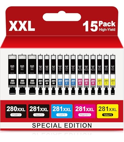 E-Z Ink Compatible Ink Cartridge Replacement For Canon PGI-280XXL PGI 280 XXL Compatible With PIXMA TR7520 Tr8520 TS6120 TS6220 TS8120 TS8220 TS9120 - View #6
