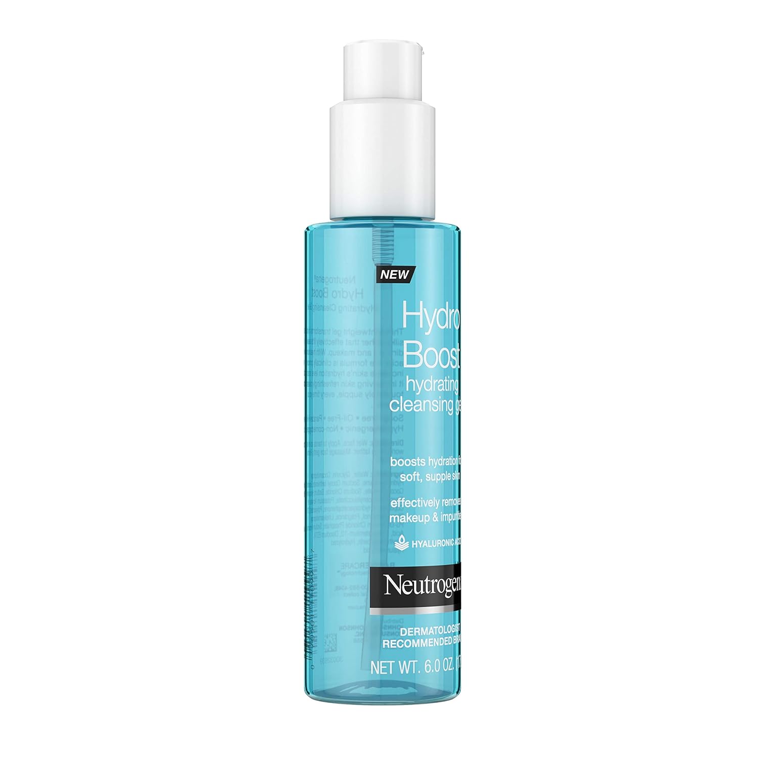 Neutrogena Hydro Boost Lightweight Hydrating Facial Cleansing Gel for Sensitive Skin, Gentle Face Wash & Makeup Remover with Hyaluronic Acid, Hypoallergenic & Non Comedogenic, 6 oz: Prime Pantry