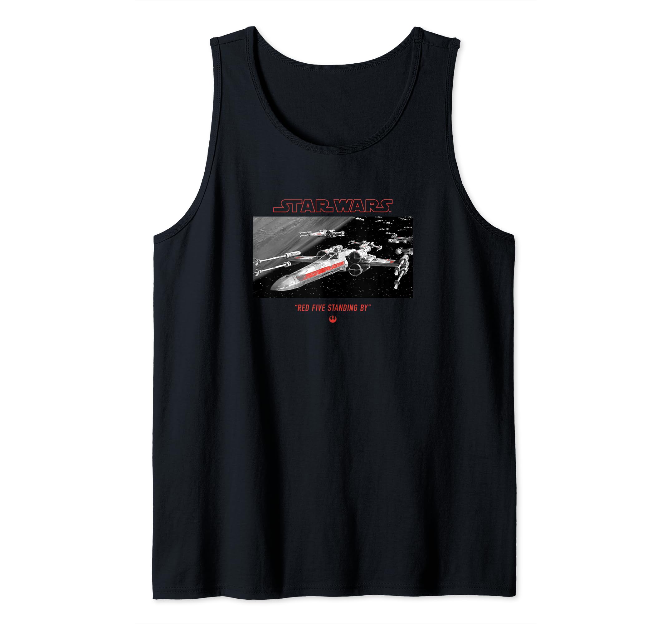 Star Wars X-Wing Fighter Red Five Standing By Screenshot Tank Top