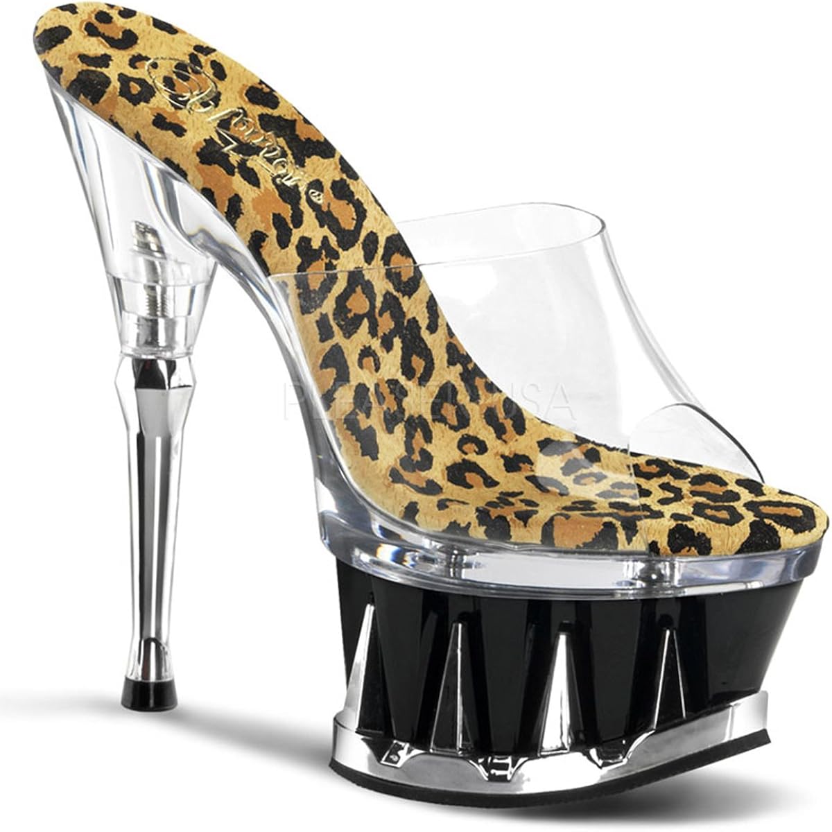 pleaser leopard heels