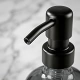 MIUSITE Glass Soap Dispenser 500ml Grey with Non-Slip Silicone Base 2pc view 8