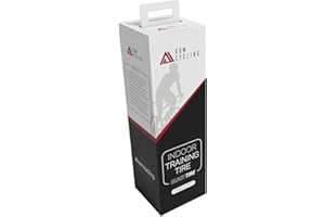 KOM Cycling Indoor Trainer Tire 700 x 25c - Indoor Road Bike Trainer Tire with Quiet Long Lasting Proprietary Rubber Compound - Perfect for Saris, Kinetic Kurt, Wahoo and Other Indoor Bike Trainers …