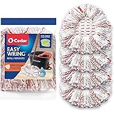 O-Cedar EasyWring Deep Clean Refill (4-Pack) | 40% More Cleaning Power | Microfiber Mop Refill Compatible with O-Cedar EasyWring Spin Mop &amp; Bucket System