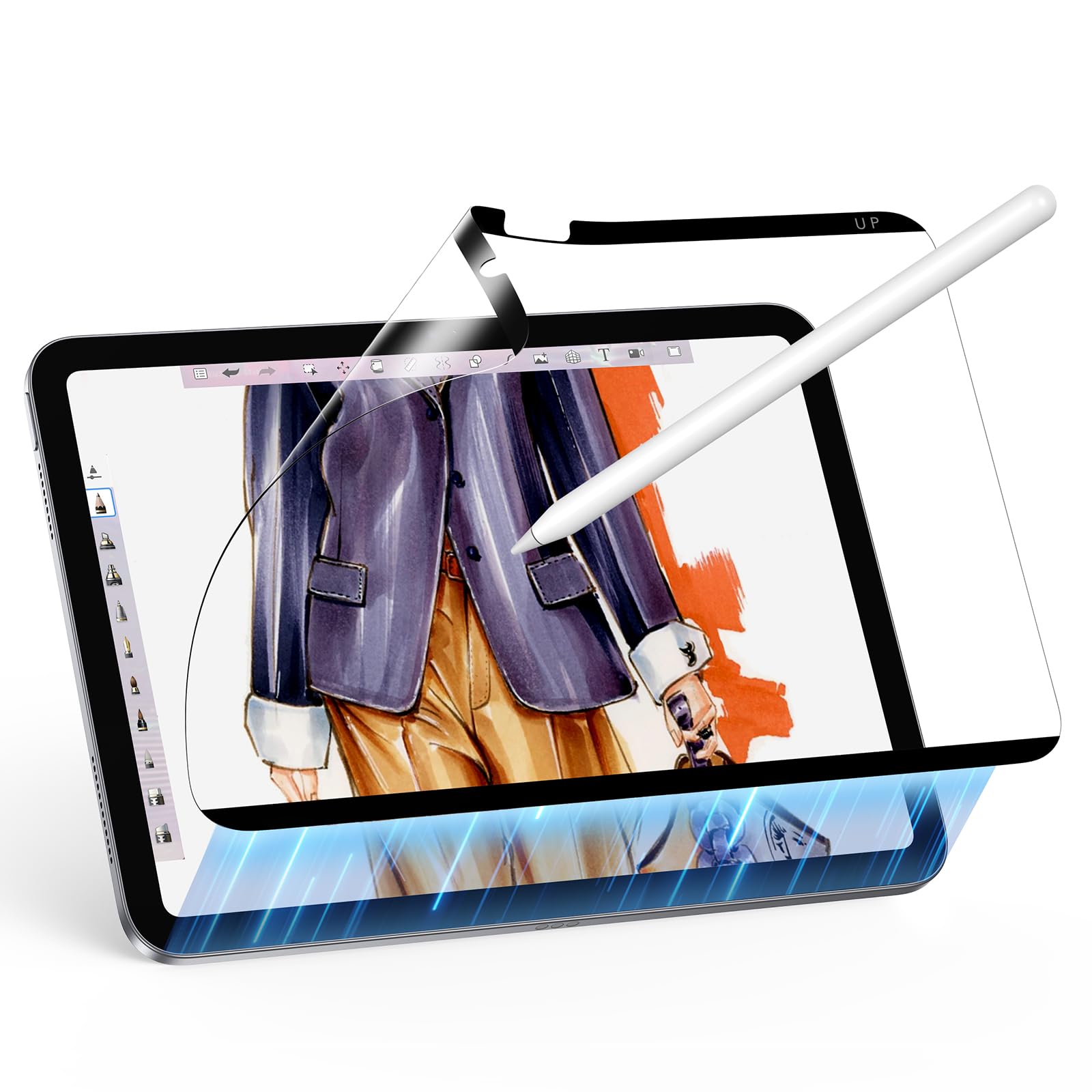 Photo 1 of ESR Paper-Feel Magnetic Screen Protector for iPad A16 11th/10th Generation (11 Inch/10.9, 2025/2022), Write and Draw Like on Paper, Detachable and Reusable, Compatible with Tempered Film, Anti-Glare