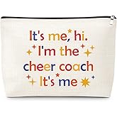 Cheerleader Gifts Makeup Bag Cheer Team Gifts Cheerleading Lovers Gift for Women Sports Fans Daughter Best Friend Sister Coach Travel Pouch Christmas Birthday Friendship Gift for Her Cosmetic Bag