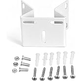 Demimy Camera Corner Mount Bracket Compatible with Reolink, White, 1 Pack | Solid steel with a white powder-coated finish; exterior corner mounting for outdoor PTZ cameras; mounting hardware included