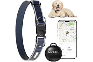 ZOIFADA Dog Collar with Tracker GPS - Unlimited Range/Tracking Device/Lost Mode for Dogs Adjustable Size Smart Collar Set - Works with Apple Find My (iOS only)
