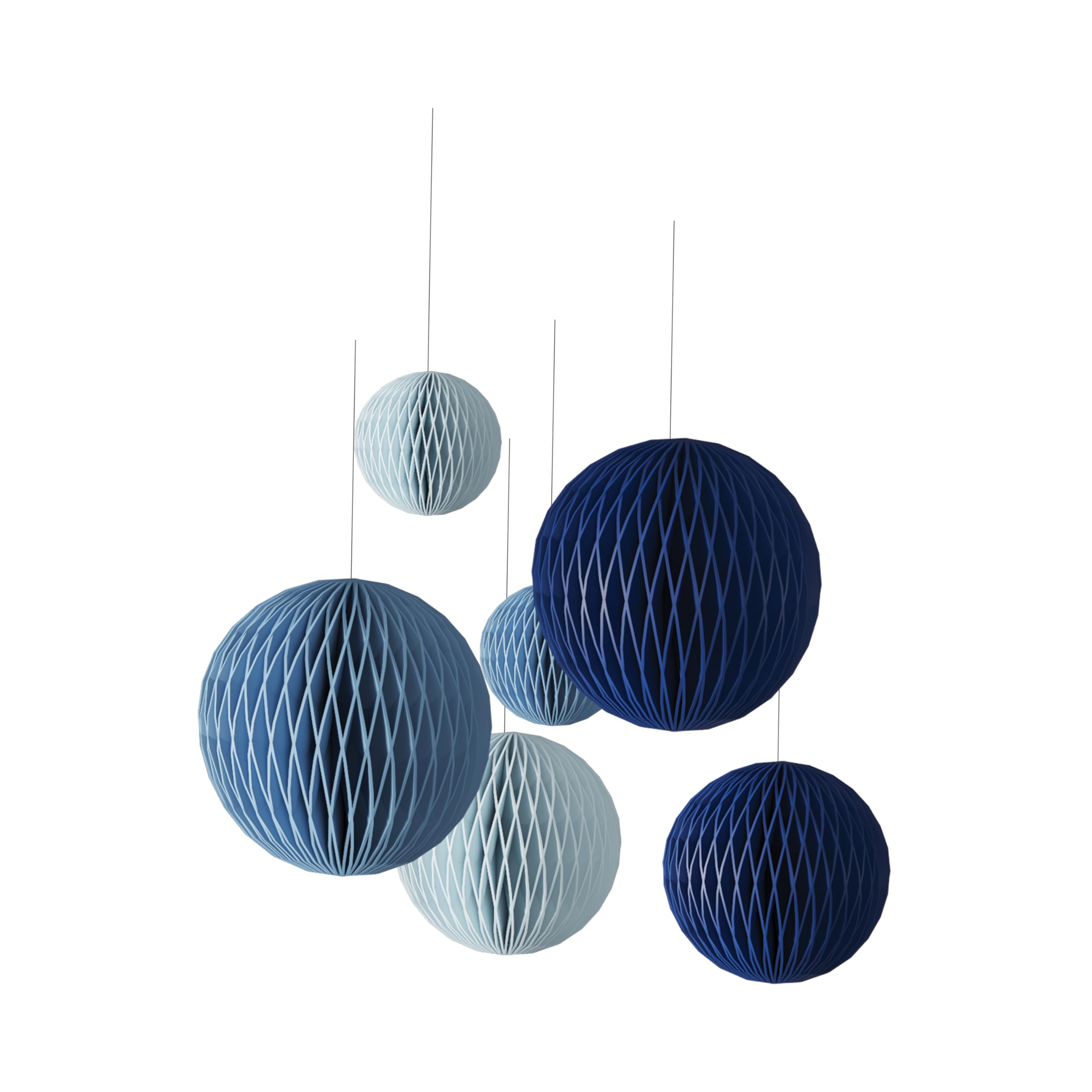 P'tit Clown re22595 Pack of 6 Honeycomb Balls Blue