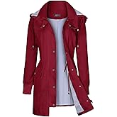 Bloggerlove Rain Jacket Women Lightweight Raincoat Waterproof Windbreaker Striped Climbing Outdoor Hooded Trench Coats S-XXL