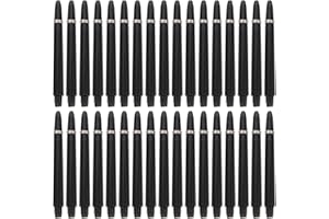 LIOOBO 50 Sets Nylon Shafts 2BA Thread Stems with Ring Replacement Supplies for Outdoor Indoor Game (Black)