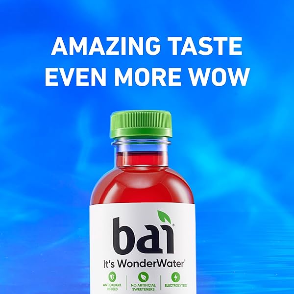 BAI FLAVORS VARIETY PACK, ANTIOXIDANT INFUSED WATER BEVERAGE, WITH VITAMIN C AND NO ARTIFICIAL SWEETENERS, 18 FL OZ BOTTLES, 12 PACK