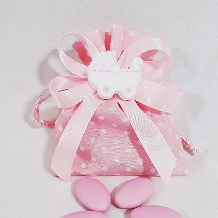 Sindy Bomboniere Sacchetti Portaconfetti Per Battesimo Femminuccia Con Carrozzina Amazon It Casa E Cucina
