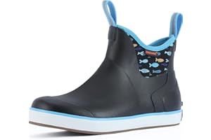 Showave Womens Deck Boots Waterproof Ankle Rain Footwear Outdoor Garden Fishing Boot for Women Non-slip Insulated Rubber Booties Lightweight Work Shoes