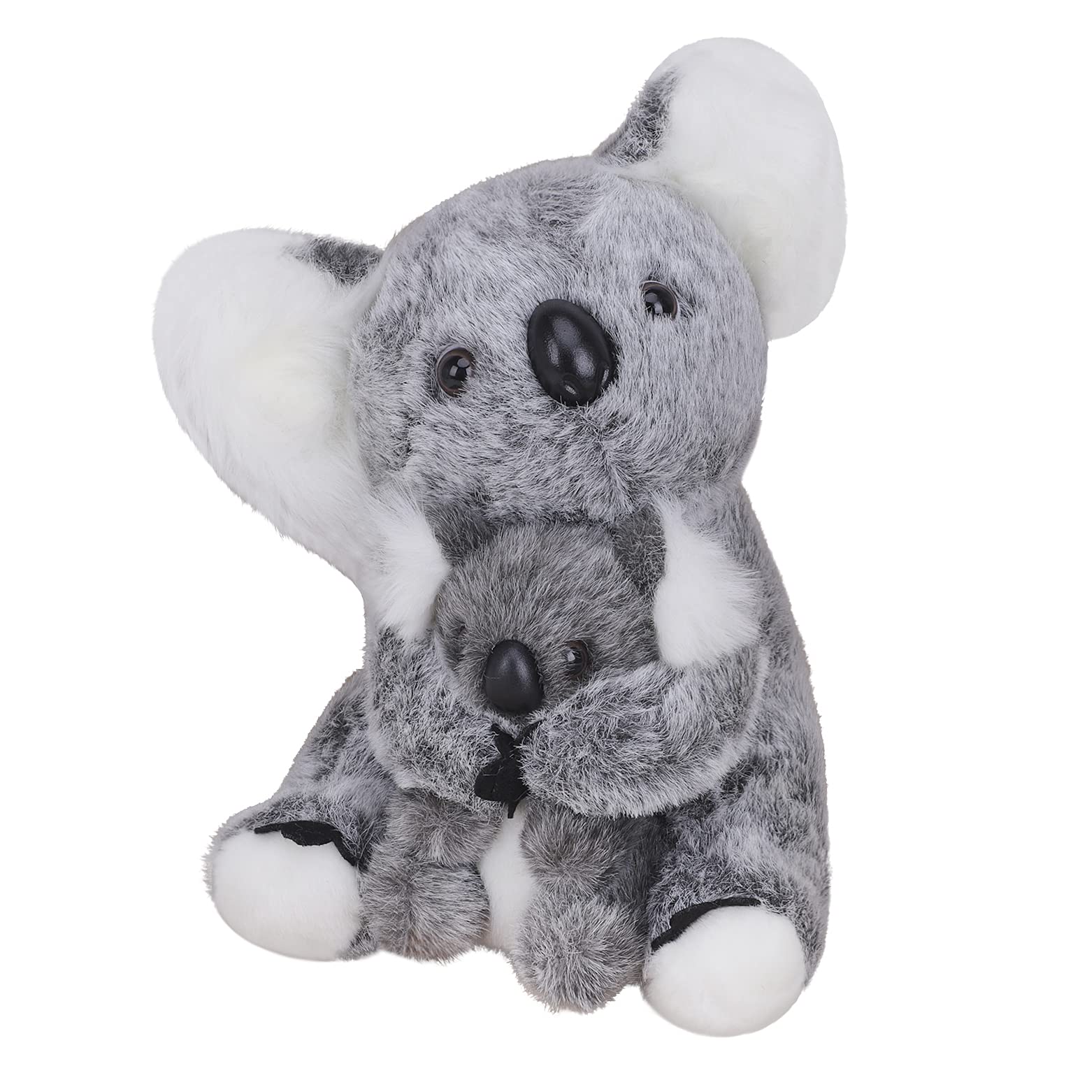 Moonlove Lovely Grey Koala Soft Toy 26cm Mum & Baby Koala Cute Animal Plush Toy Dolls for Kids & Baby Boys & Girls Birthday