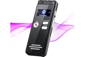 NEKSIDE 32GB Digital Voice Activated Recorder with Playback - 3072Kpbs HD Dual MIC Tape Voice Activated Recorder with Noise Reduction for Interviews/Meeting/Class