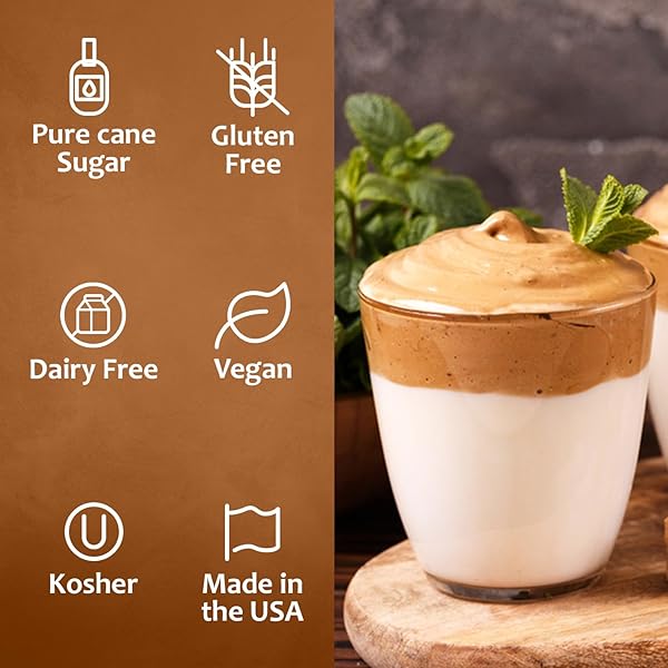 SYRUVIA PEPPERMINT SYRUP FOR COFFEE, FLAVORED SYRUP FOR DRINKS, LATTES, AND DESSERTS – 25.4 FL OZ