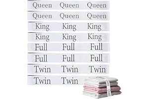 Bed Sheet Organizer Bands-Storage Size Labels and Sheet Keepers for Linen Closet-Elastic Labeled Bedding Straps for Organizin