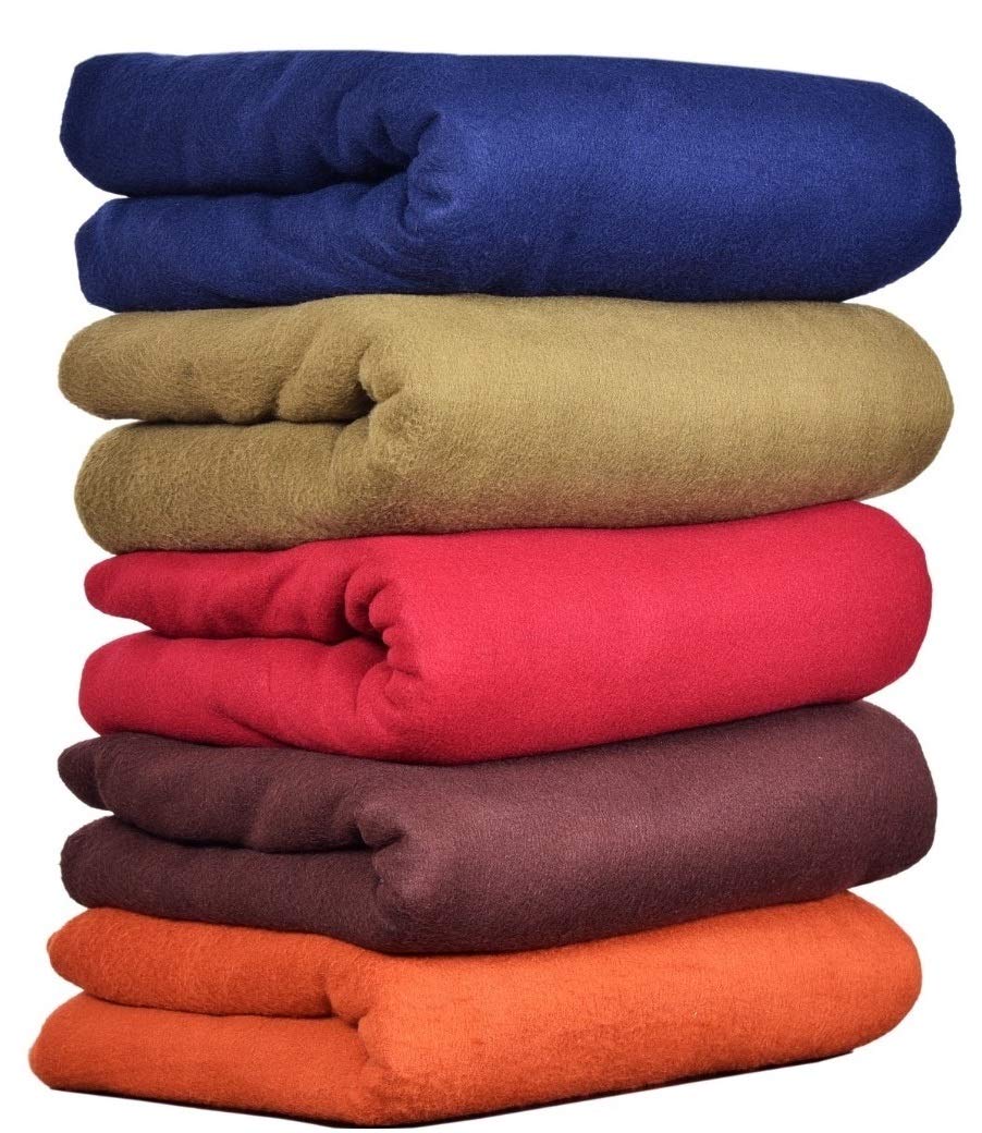 Buy Goyal's ® Plain Fleece Single Bed Blanket (Pack of 5) Vibrant