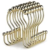 Goowin Shower Curtain Hooks, 12 Pcs Shower Curtain