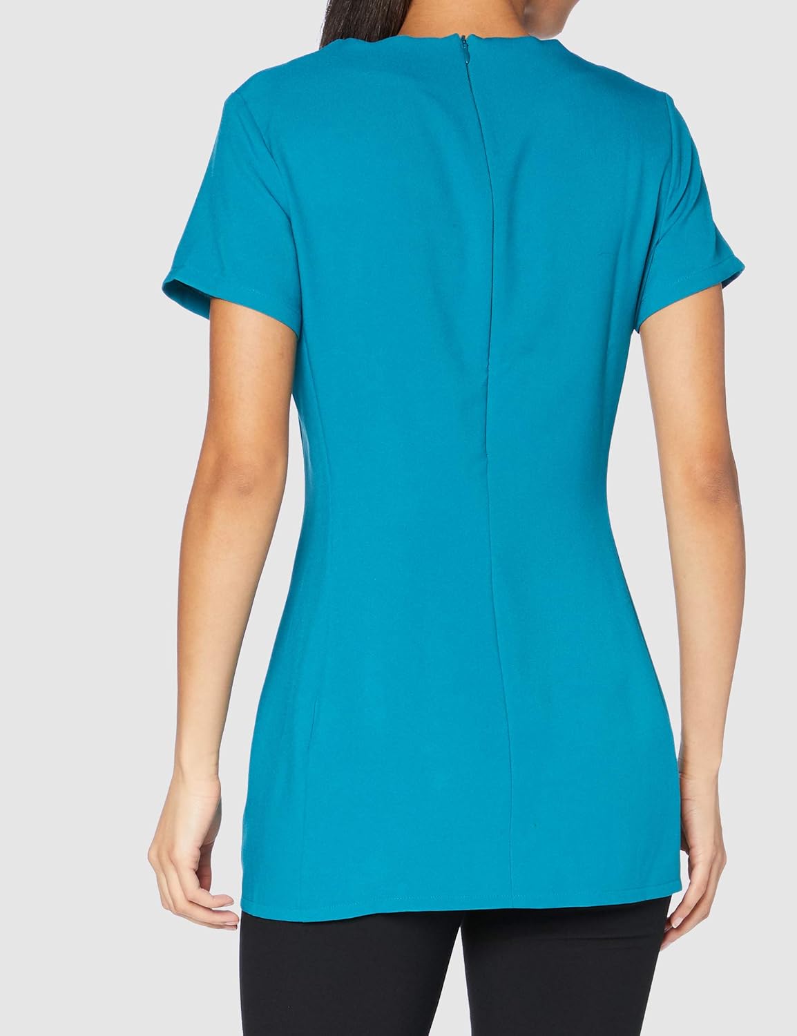 Workwear World WW185 Ladies Crystal Cascade Feature Neck Beauty Salon Spa Therapist Work Wear Tunic (10, Lagoon) - Image 4