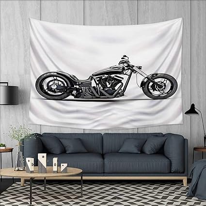 Amazon Com Manly Tapestry Wall Tapestry Custom Motorcycle