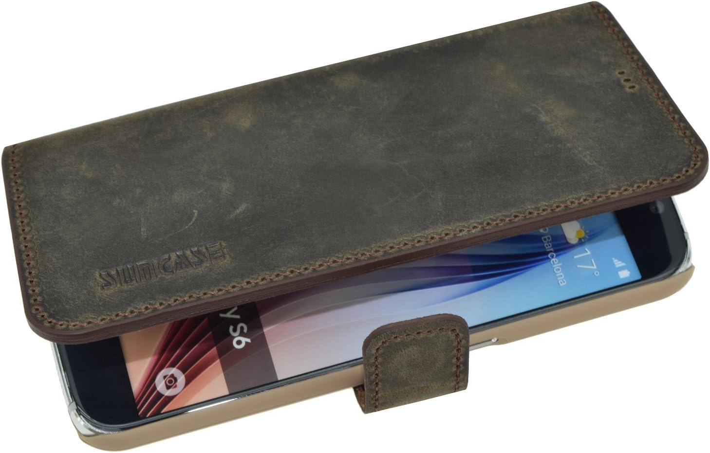 Original Suncase book-style leather case for Samsung Galaxy S5, S6, S6 Edge, S7, S7 Edge - Image 4