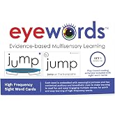 Eyewords Sight Word &amp; Phonics Flash Cards, Set 1, Pre-K to Grade 3 | High-Frequency Words 1-50, Kinesthetic Learning, Picture-Embedded, Homeschool &amp; Classroom Use, Model EW-22