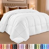 Utopia Bedding Comforter King Size, Duvet Insert, White, 90 x 102 Inches | Soft and Fluffy Down Alternative Bed Comforter, All Season, Breathable, Corner Tabs, Box Stitched, Durable, Machine Washable