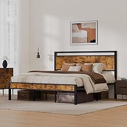 Z-hom Upgraded King Size Bed Frame, Heavy Duty