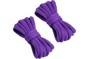VSUDO 2 Pairs Oval Shoe Laces for Sneakers, Basketball Baseball Shoelace, Athletic Sport Trainers Shoestring for Men or Women