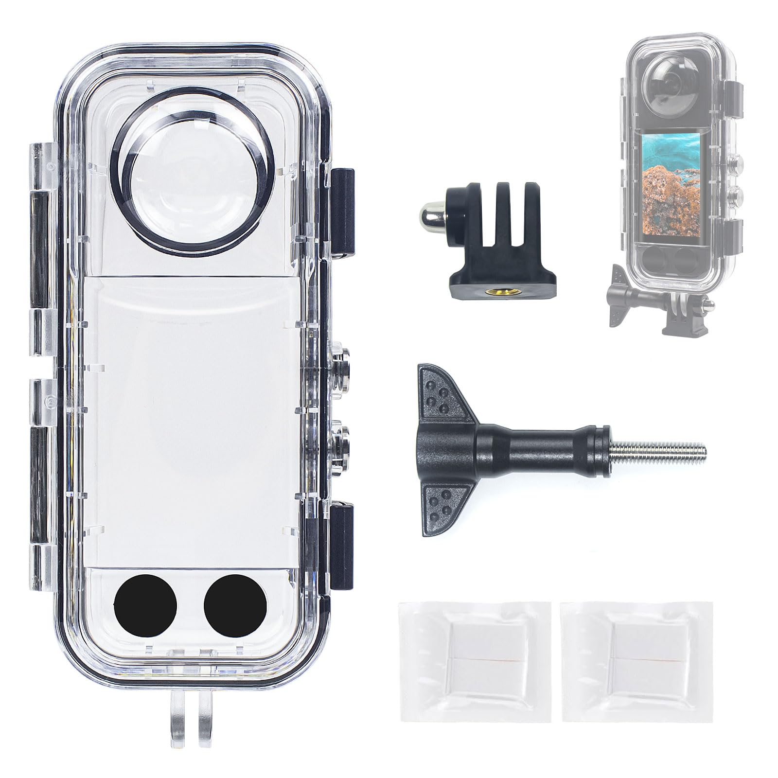 Photo 1 of FitStill 131FT/40M Underwater Waterproof Diving Housing Only for Insta 360 X4,Invisible Dive Protective Cover Shell Case for Insta 360x4 Action Camera Accessory Kit(Not for Insta 360 X5)