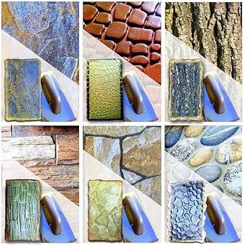 Polyurethane Vertical Stamps Set Of 6 Pieces Stone Decorative